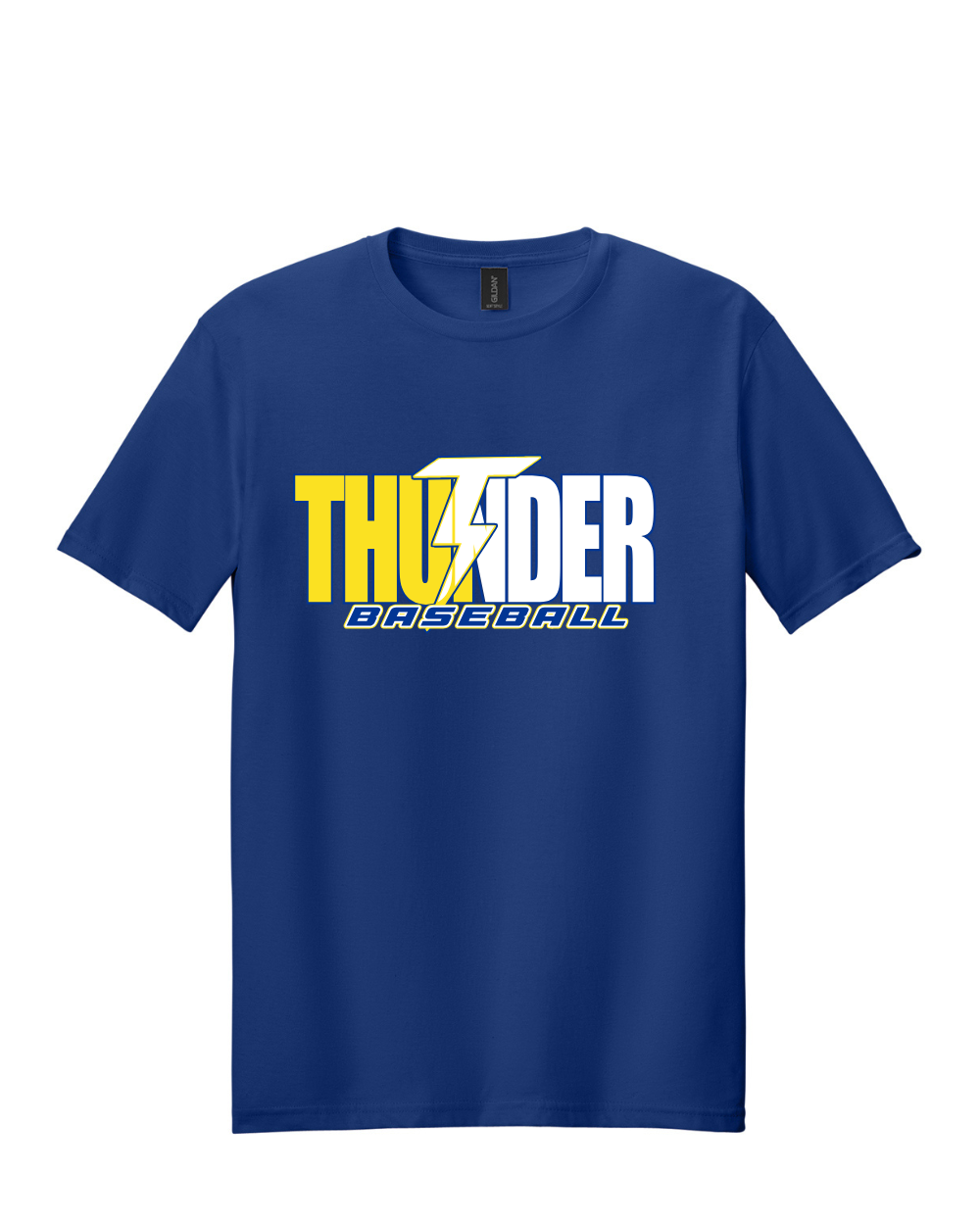 Thunder Baseball- Split  Thunder Baseball Short Sleeve Cotton Tee