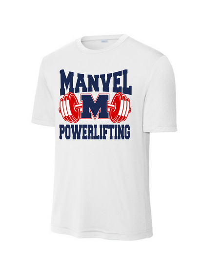 Manvel Powerlifitng-  Manvel Powerlifting Short Sleeve Performance Tee