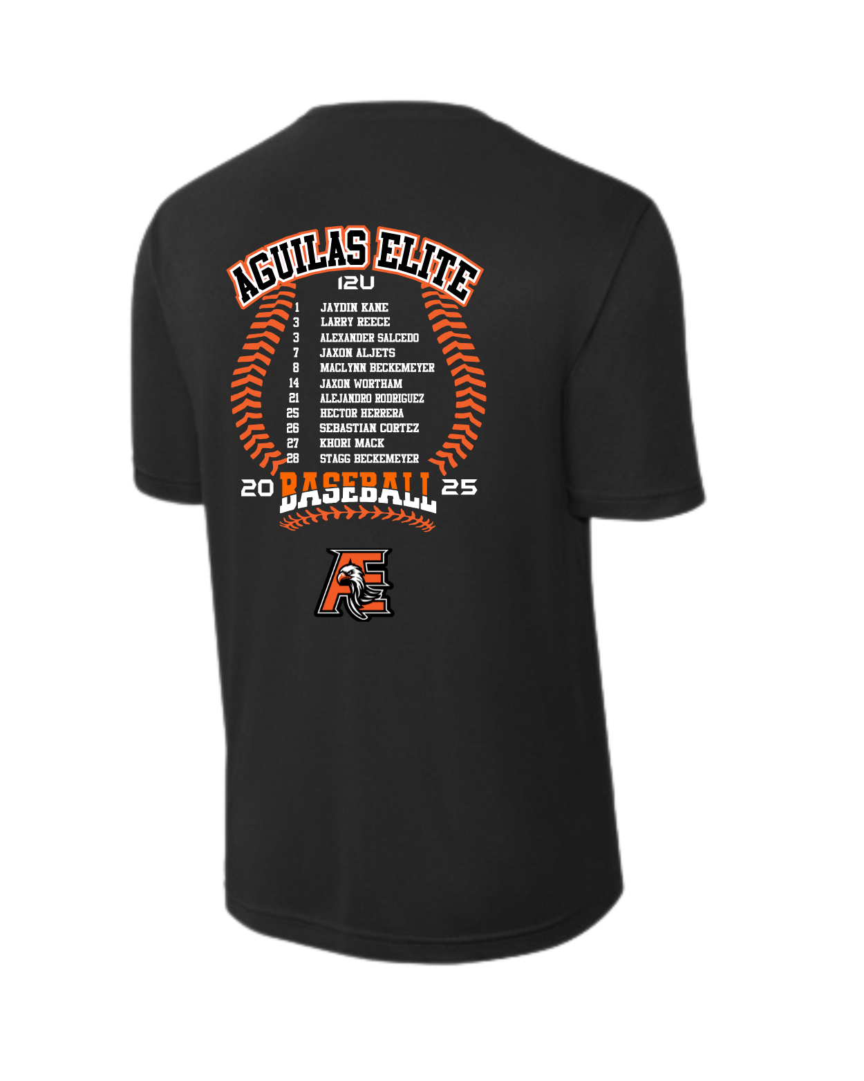 Aguilas Elite- Aguilas Baseball Performance Tee- Black