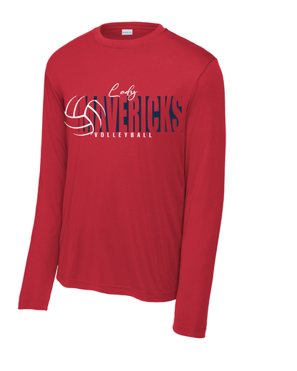 Manvel Volleyball- Lady Mavericks Long Sleeve Performance Tee