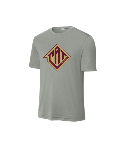 CAT Takeover- Performance Short Sleeve Tee- CAT Gold & Maroon Logo