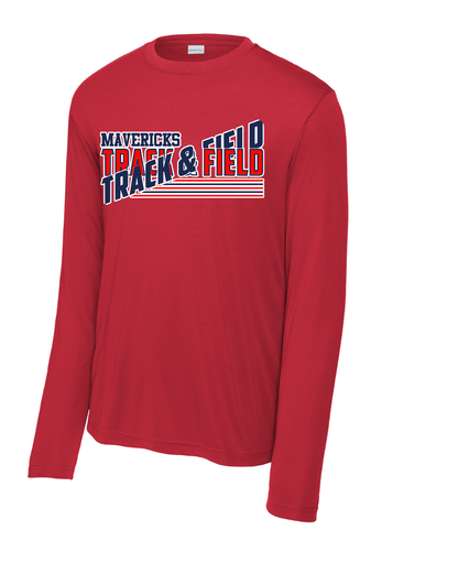 Manvel Track and Field - Mavericks Track and Field Long Sleeve Performance Tee