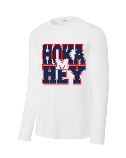 Manvel Football-  Hoka Hey  Football Long Sleeve Performance Tee