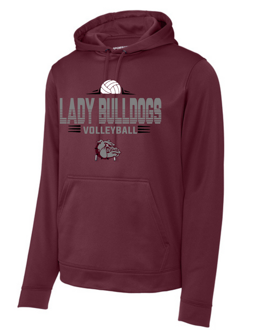 Heights Volleyball- Heights VB  Performance Hoodie- Maroon