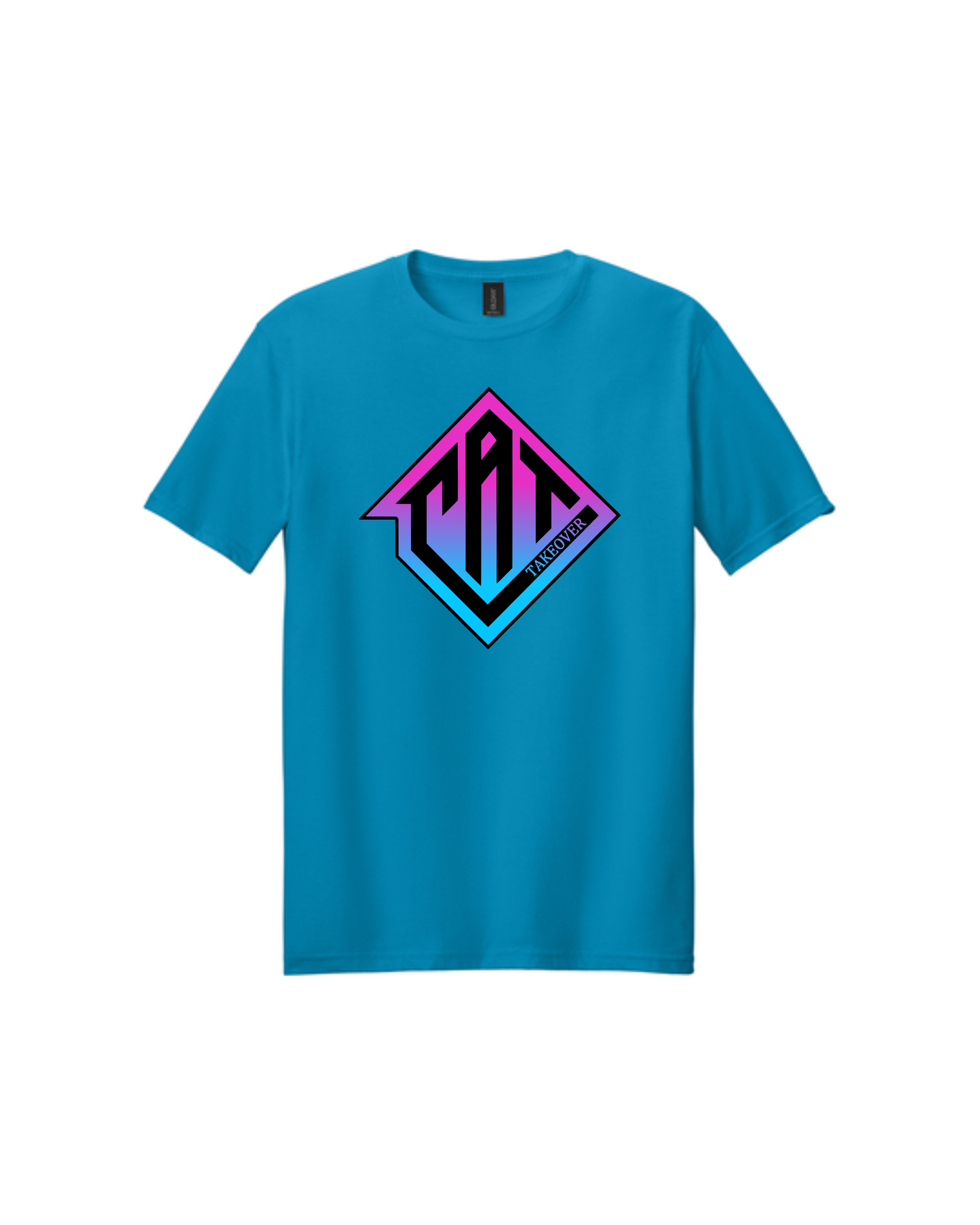 Cat Takeover - Blue & Pink CAT Cotton Tee Shirt