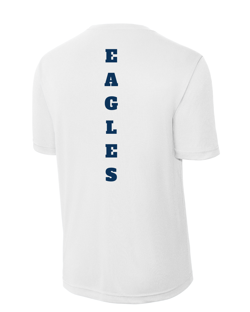 Dawson Baseball Eagle Logo Short Sleeve Performance Tee- white