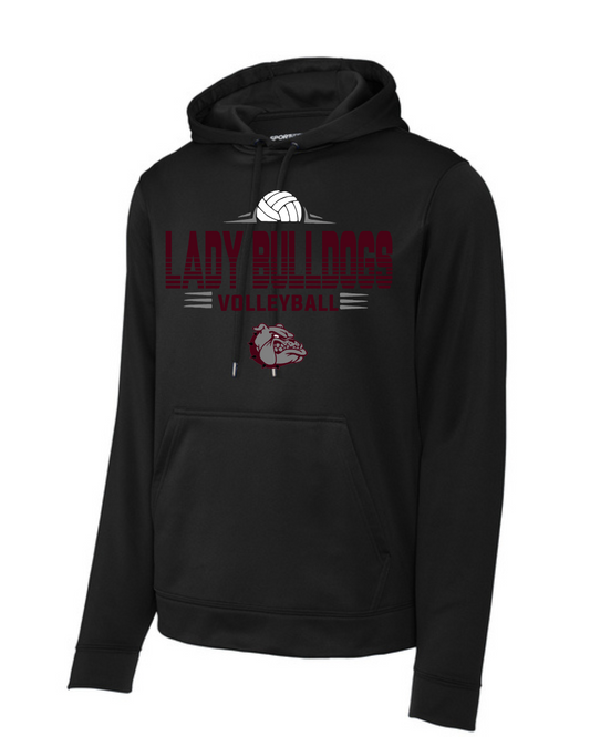 Heights Volleyball- Heights VB  Performance Hoodie- Black