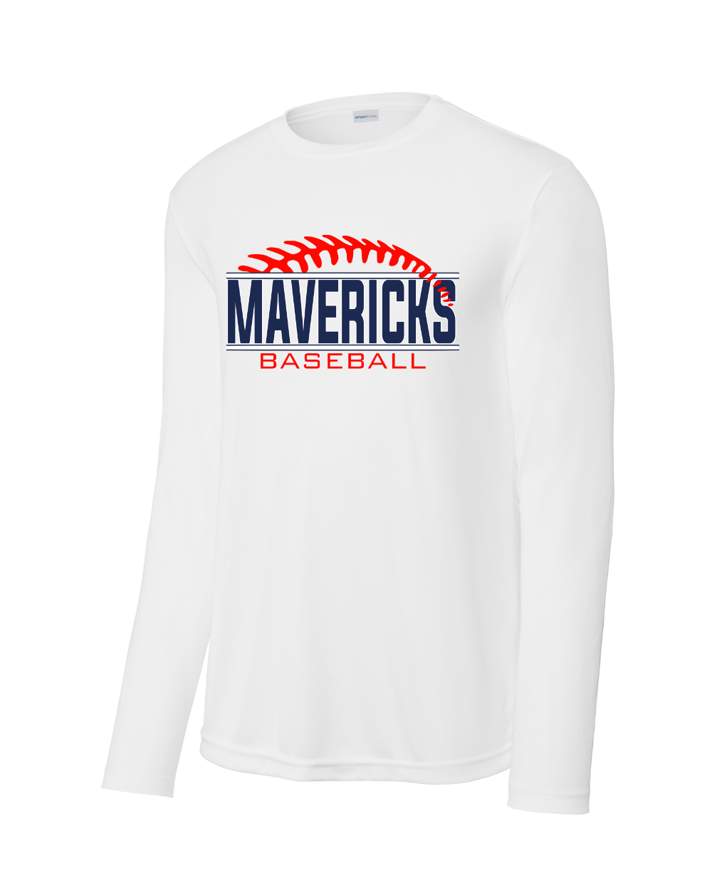 Manvel Baseball- Mavericks Baseball  Long Sleeve Performance Tee