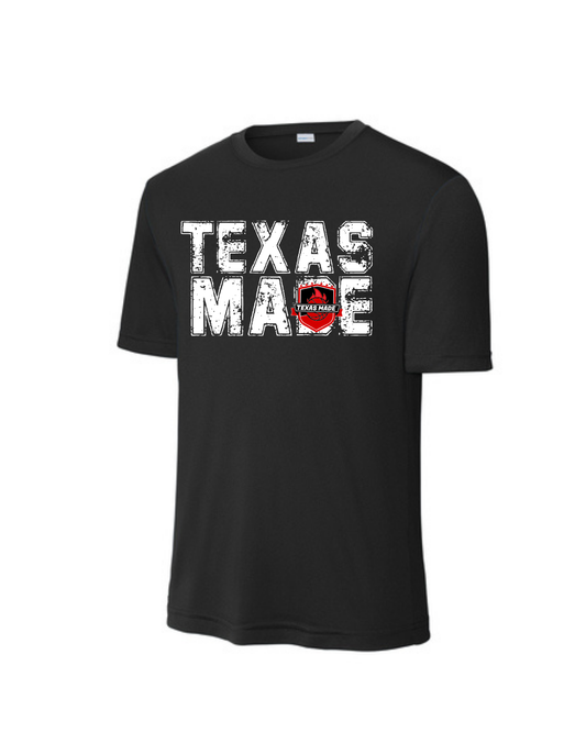 Texas Made - Distressed Texas Made - Black Performance Tee
