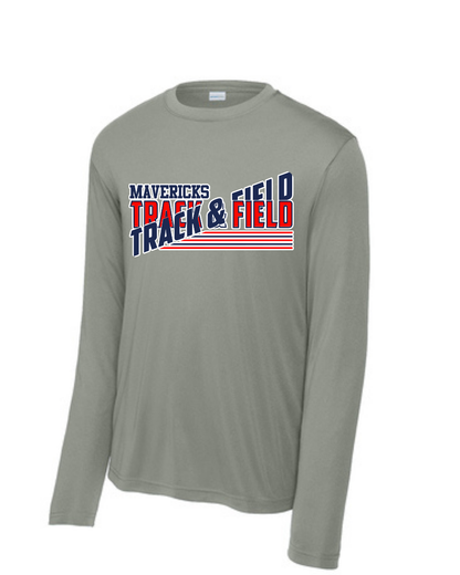 Manvel Track and Field - Mavericks Track and Field Long Sleeve Performance Tee