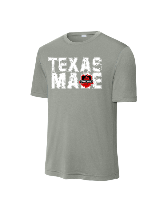 Texas Made - Distressed Texas Made - Grey Performance Tee