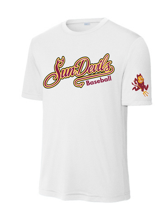 GC Sun Devils Baseball- Sun Devils Script Short Sleeve Performance Tee