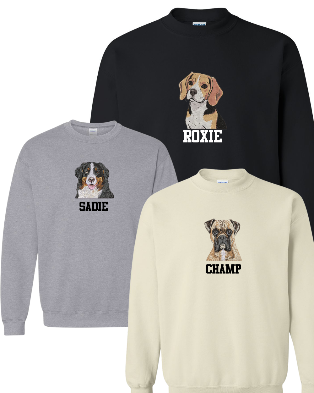 Pet Lovers- Embroidered Dog Sweatshirt