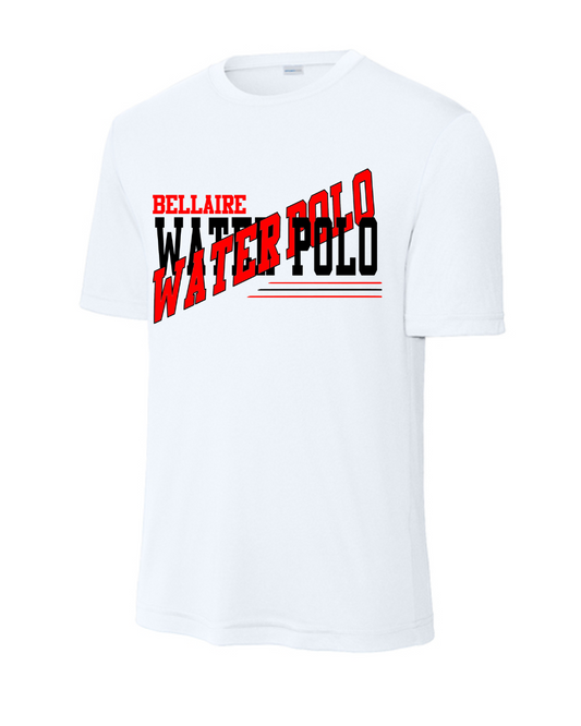 Bellaire Cardinals Water Polo- Split Water Polo White Performance Tee