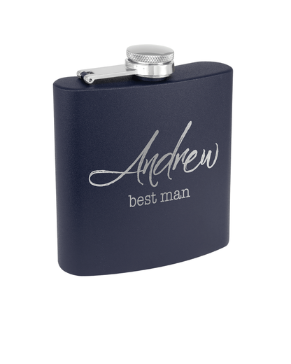 Gift- Laser Engraved Powder Coated  Flask
