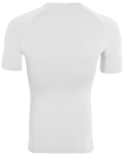 Pearland Powerlifting- Short Sleeve Compression Tee- White