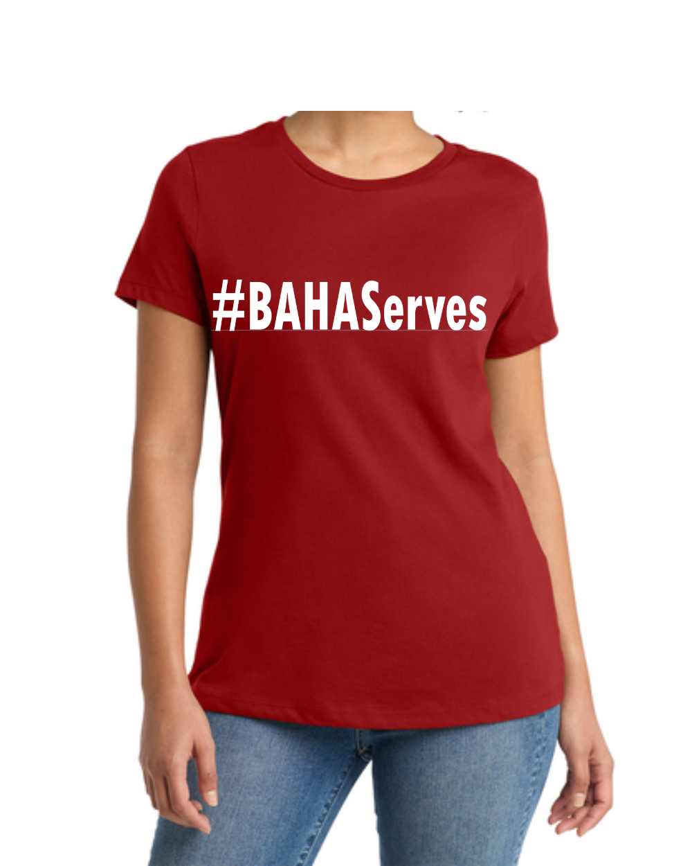 Bay Area Houston Alumnae -  BAHA Serves Ladies Cotton Tee