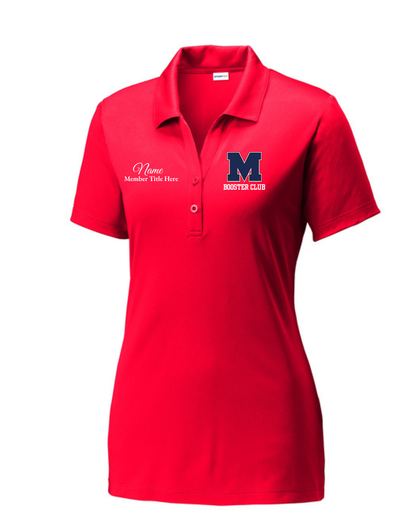 Manvel Booster Club- Ladies Performance Polo Shirt- Iron Grey