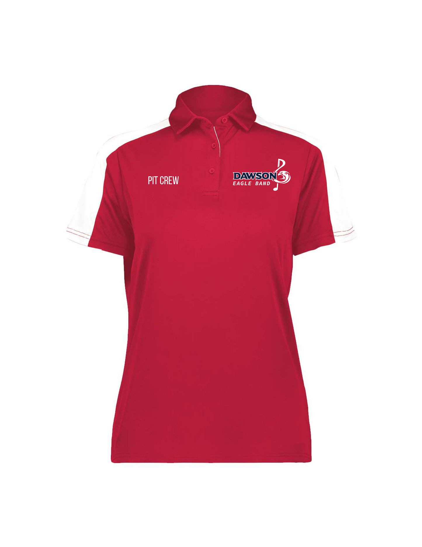 Dawson HS Band - Pit Crew Embroidered Band Logo - Ladies Red Polo