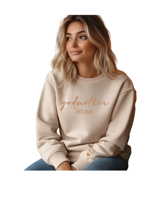 Mother's Day- Embroidered Godmother Sweatshirt