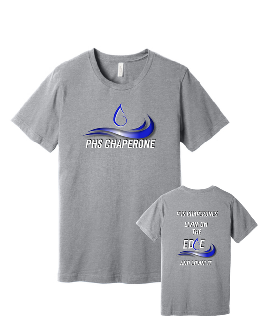 Pearland HS Band Chaperone- PHS Chaperone Logo Cotton T-Shirt- Sport Grey
