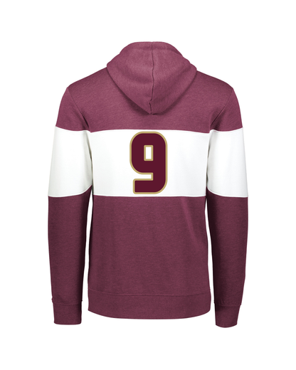CAT Takeover- All-American Hoodie- Maroon Heather/ White- Cursive TAKEOVER