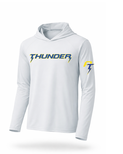 Thunder Baseball-Thunder Baseball  Long Sleeve Hooded Performance Tee
