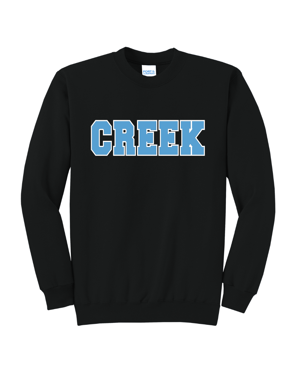 Shadow Creek HS -Creek Embroidered Applique Crewneck- Medium Gray