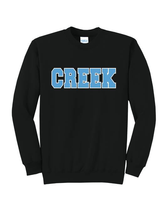 Shadow Creek HS -Creek Embroidered Applique Crewneck- Medium Gray