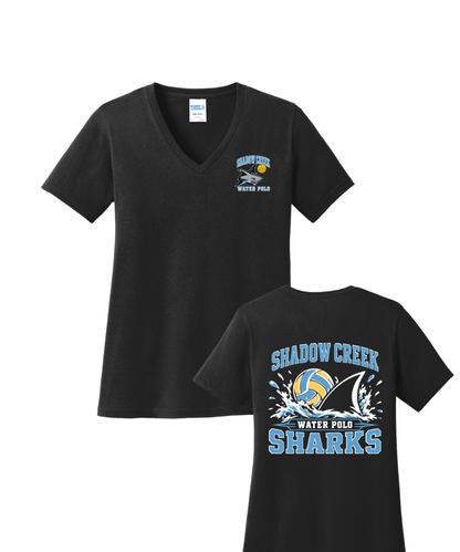 Shadow Creek Aquatics - Water Polo 2026 Ladies Vneck Cotton Tee