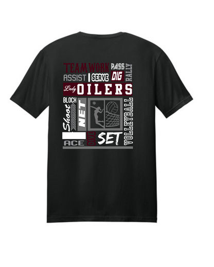 PHS Volleyball-Pearland Volleyball Cotton Tee- Black