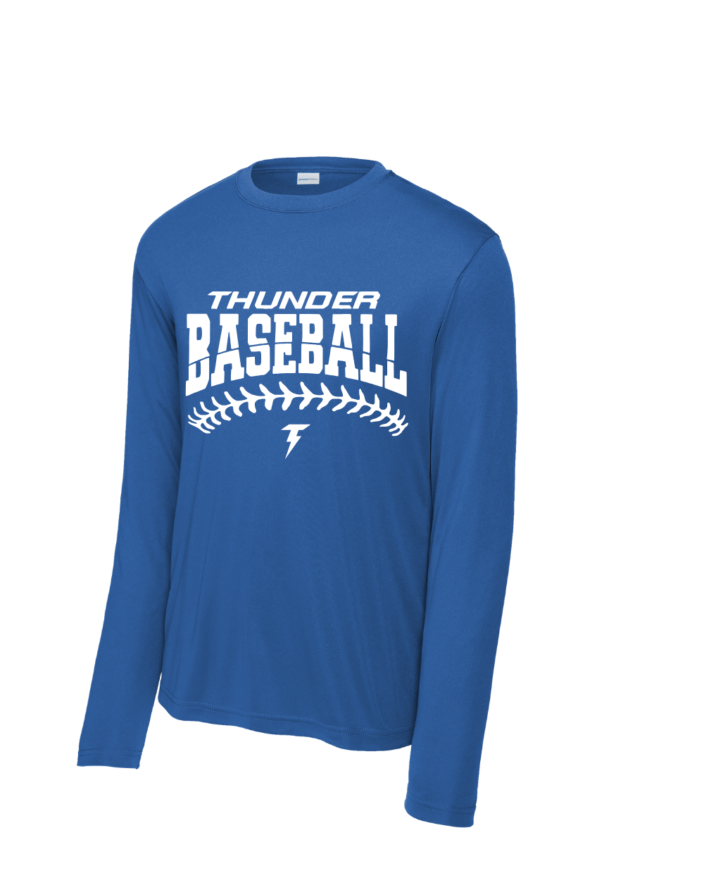 Thunder Baseball-Thunder Baseball Stitches Long Sleeve Performance Tee