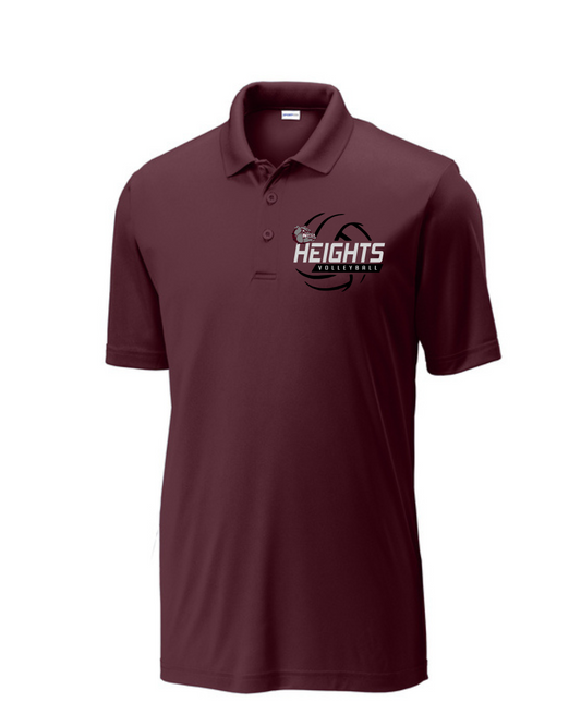 Heights Volleyball- Heights VB Performance Polo-Maroon