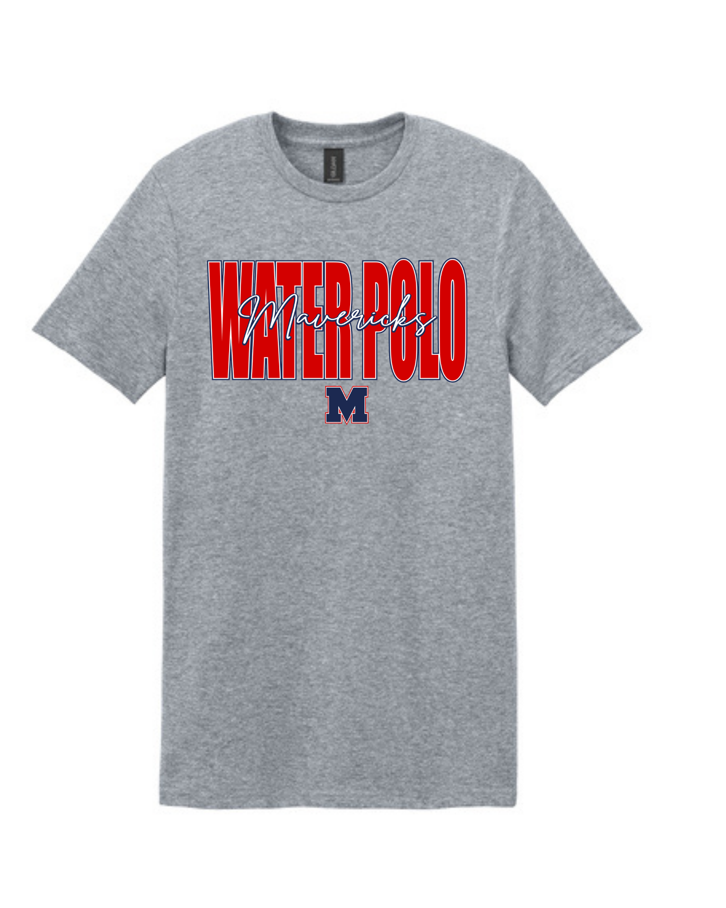 Manvel Water Polo- Water polo cursive mavericks- Cotton Tee