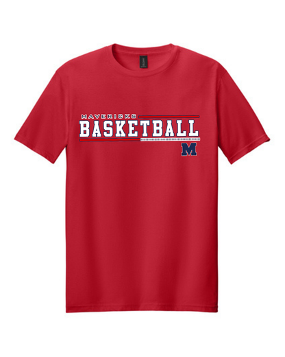 Manvel Basketball- Mavericks Basketball Cotton Tee