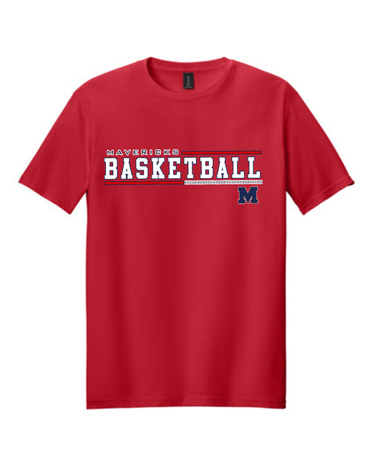 Manvel Basketball- Mavericks Basketball Cotton Tee