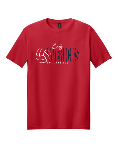 Manvel Volleyball-  Lady Mavericks Cotton Tee
