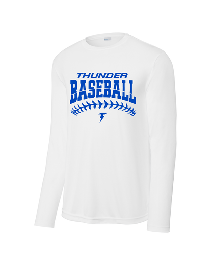 Thunder Baseball-Thunder Baseball Stitches Long Sleeve Performance Tee