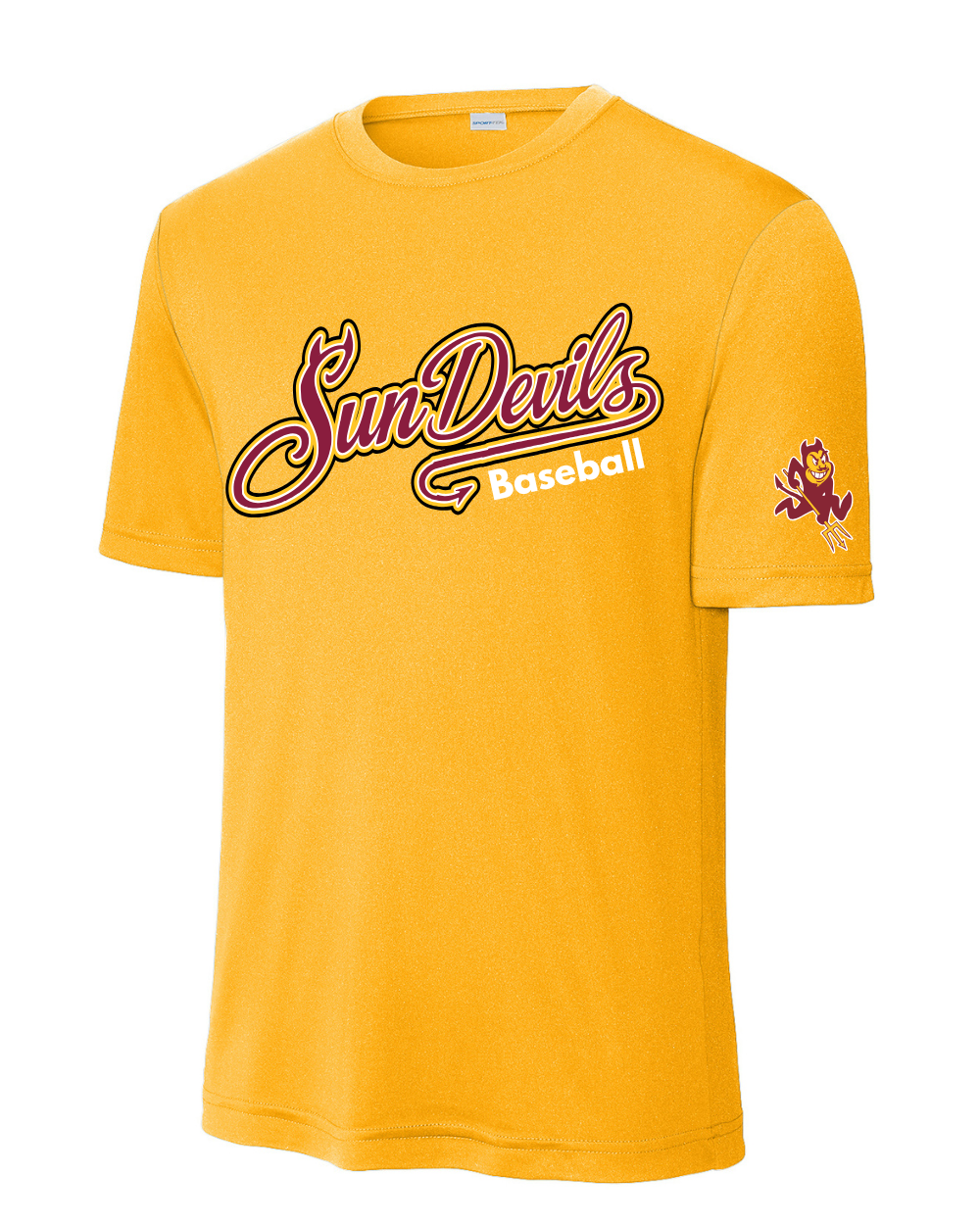 GC Sun Devils Baseball- Sun Devils Script Short Sleeve Performance Tee