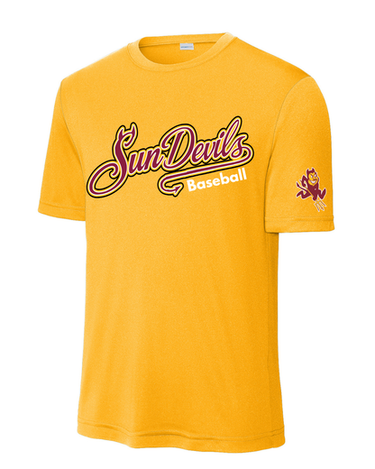GC Sun Devils Baseball- Sun Devils Script Short Sleeve Performance Tee