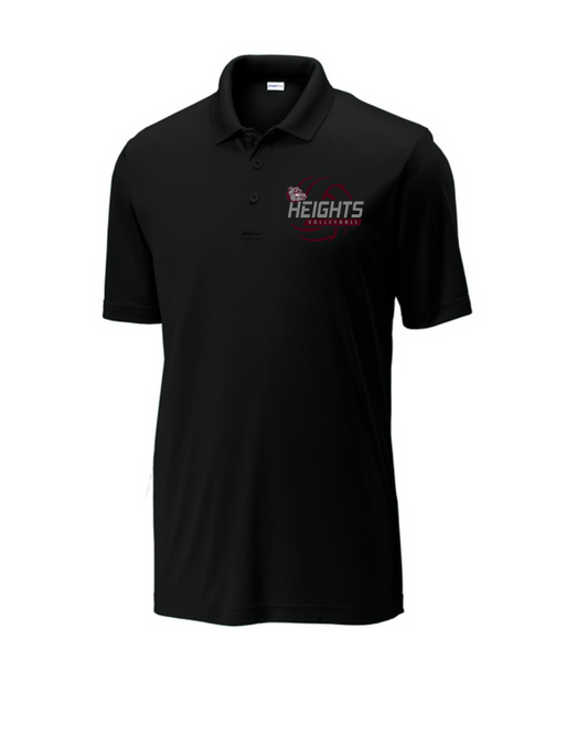 Heights Volleyball- Heights VB Performance Polo- Black