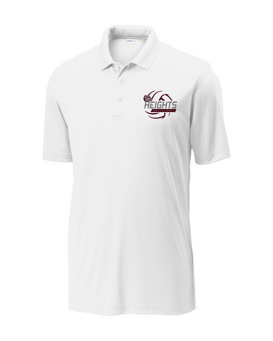 Heights Volleyball- Heights VB Performance Polo- White