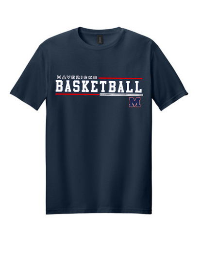 Manvel Basketball- Mavericks Basketball Cotton Tee