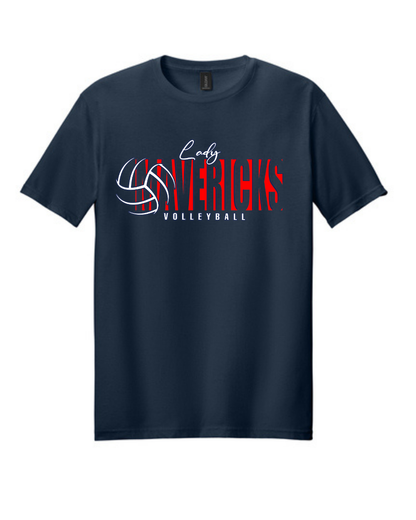 Manvel Volleyball-  Lady Mavericks Cotton Tee