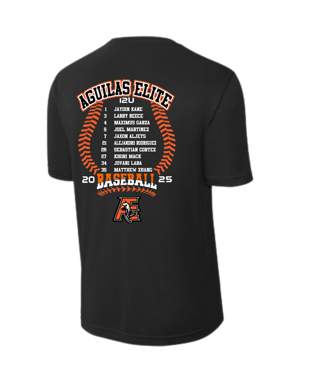 Aguilas Elite-AE Diamond WS Ladies Vneck - Performance Tee-Black