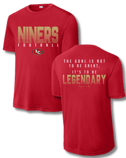 League City 49ers-Legendary NINERS- Performance Tee- Red
