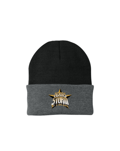 Texas Storm- Embroidered Knit Cap