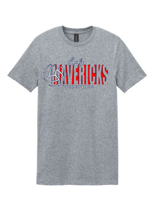 Manvel Volleyball-  Lady Mavericks Cotton Tee