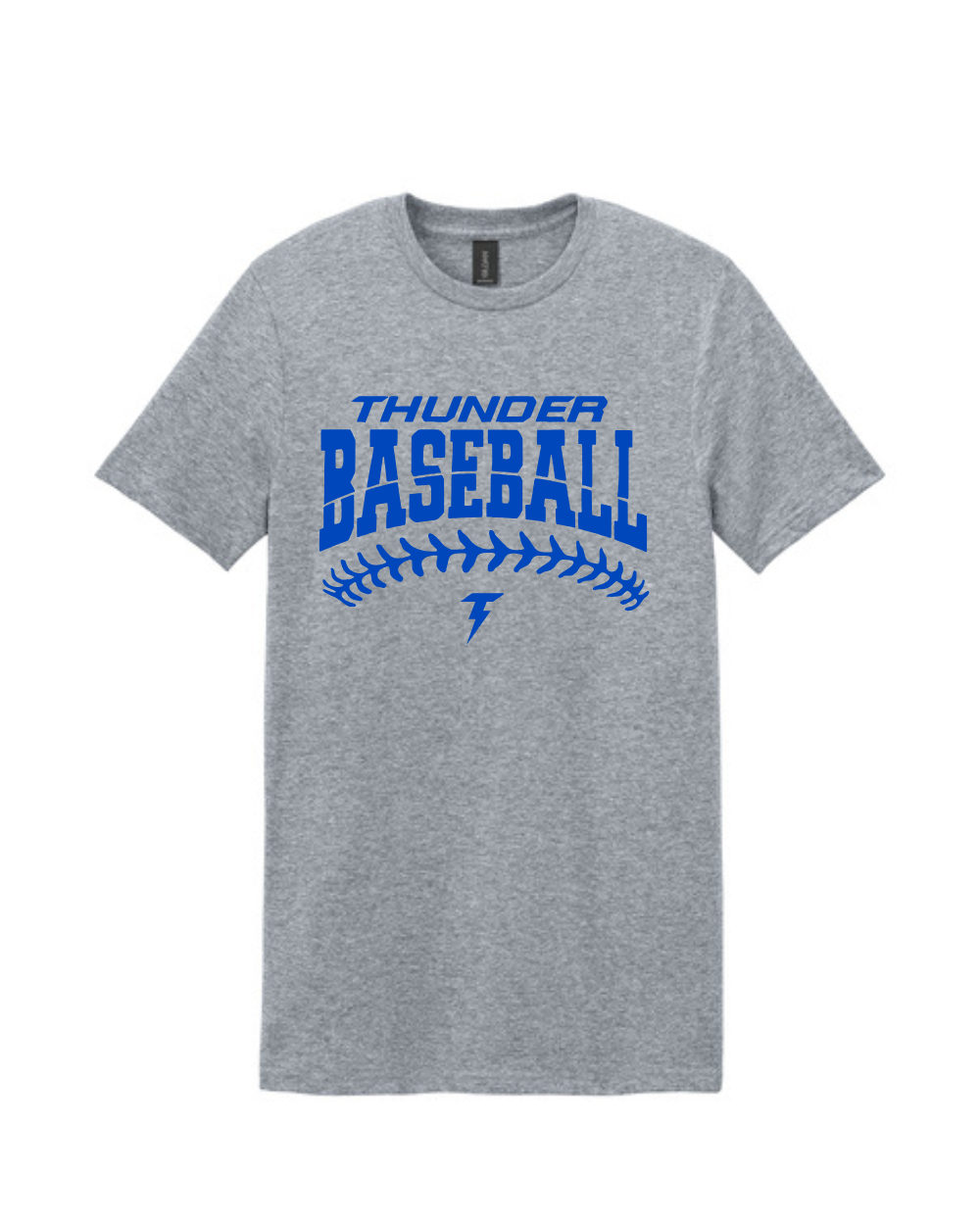 Thunder Baseball- Thunder Baseball Stitches Short Sleeve Cotton Tee
