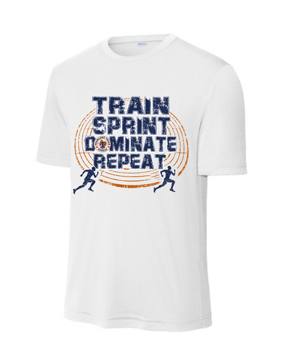 PTX - Train, Sprint, Dominate, Repeat. Performance Tee